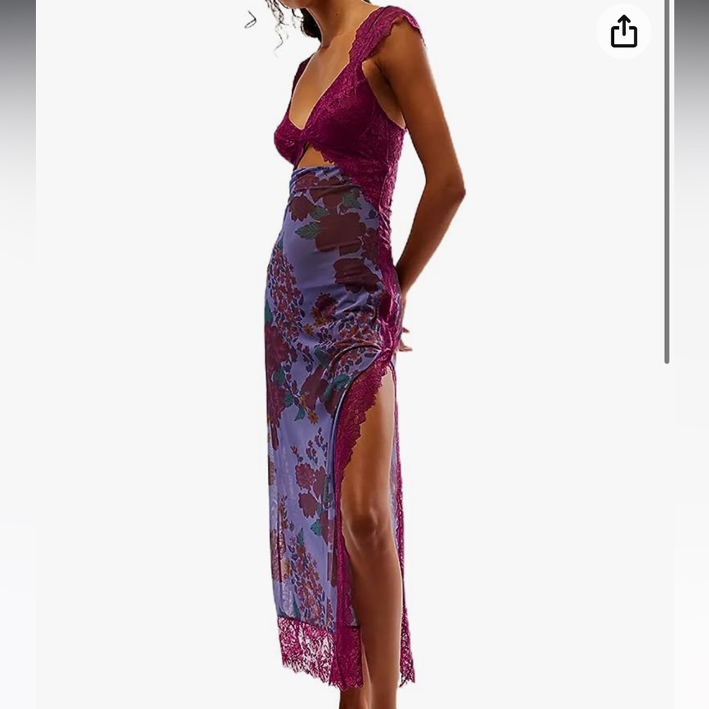 Floral Lace Slip Dress